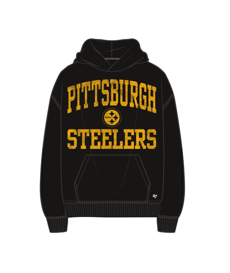 Steelers 2026 '47 Brand Men's Campus Stack Arched Foundation Hoodie Pro Football Hall of Fame