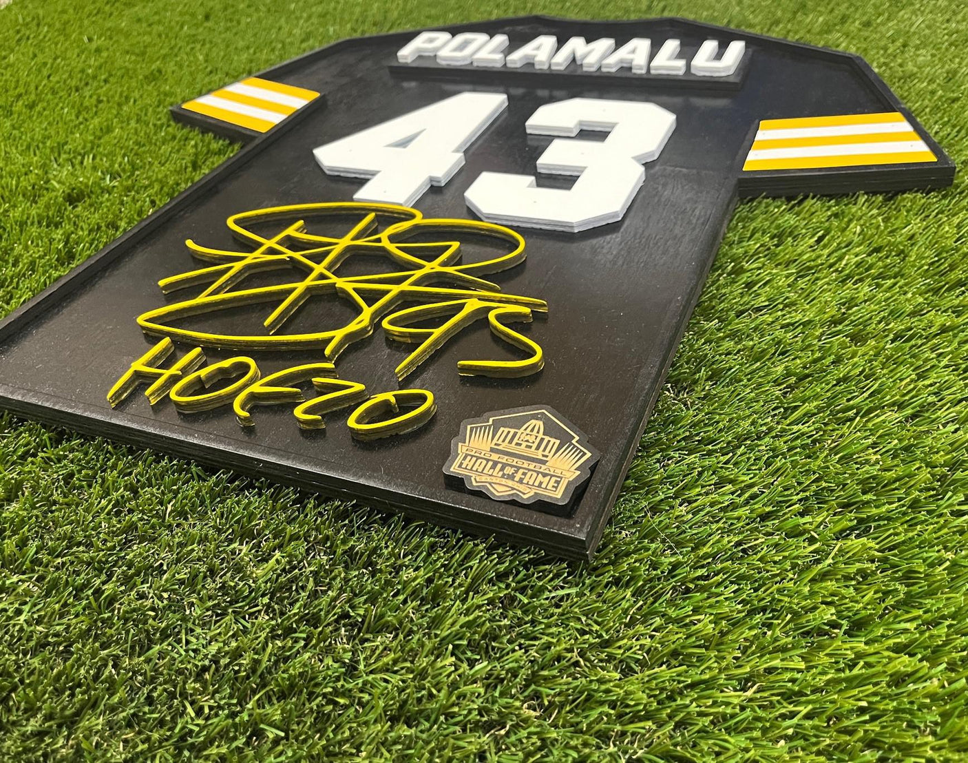 Troy Polamalu Wood Jersey 3D Sign