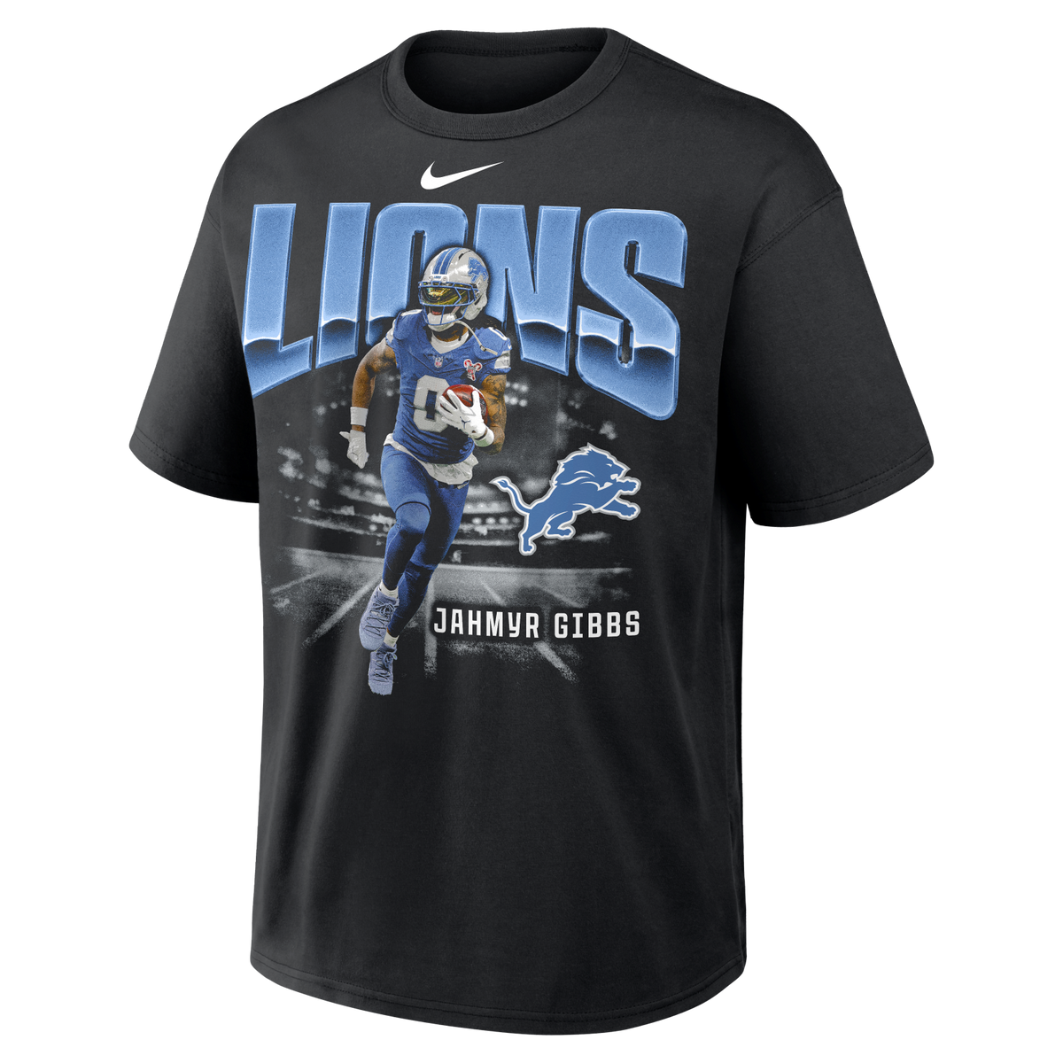 Lions Jahmyr Gibbs 2026 Nike Men's Loose Fit Heavyweight T-Shirt
