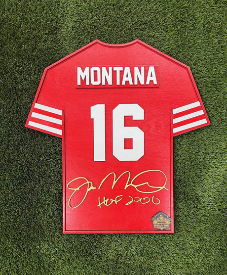 Joe Montana Wood Jersey 3D Sign - DS