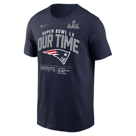 Patriots 2026 Nike Men's AFC Super Bowl LX (60) Bound Iconic T-Shirt