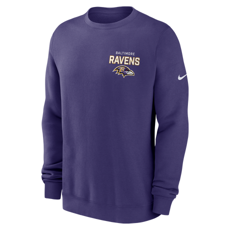 Ravens 2025 Men's Nike Fleece Club Crewneck