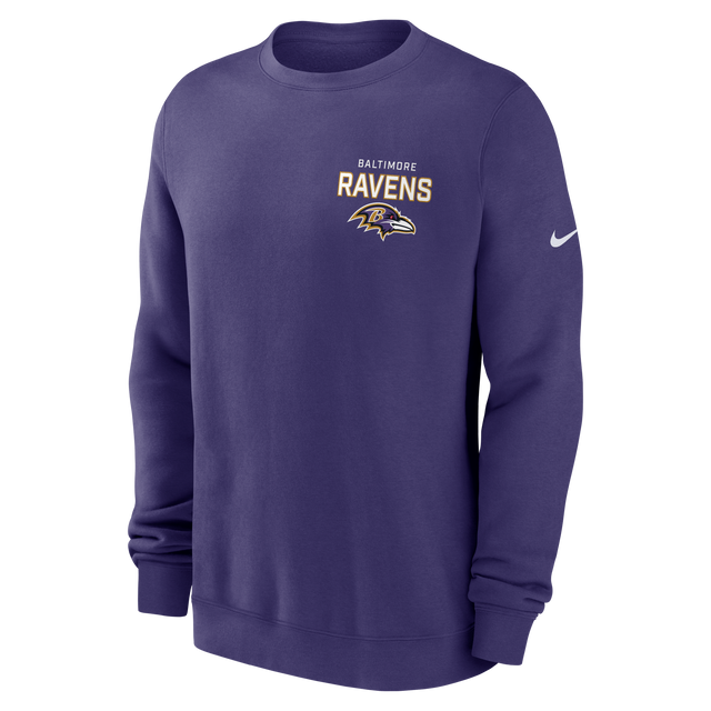Ravens 2025 Men's Nike Fleece Club Crewneck