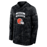 Browns 2026 Nike Men's Salute to Service Hooded Long Sleeve Top Pro Football Hall of Fame