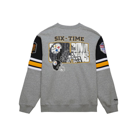 Steelers Men's Mitchell & Ness All Over Vintage Logo Crewneck