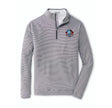 Hall of Fame Men's Peter Millar Grey Perth Sugar Stripe Performance 1/4 Zip