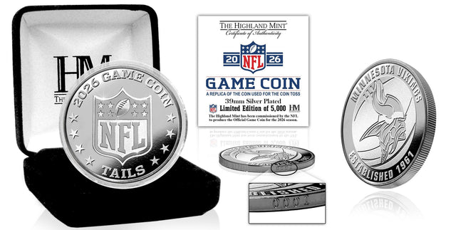 Vikings 2026 Silver Plated Game Flip Coin
