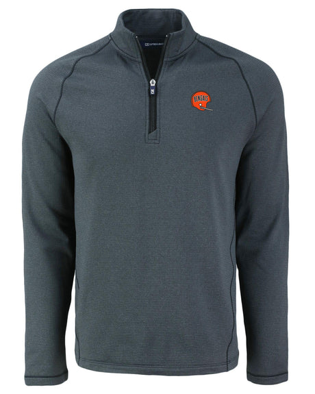 Bengals Cutter and Buck Men's Black Peshastin Eco Fleece Half Zip Pullover