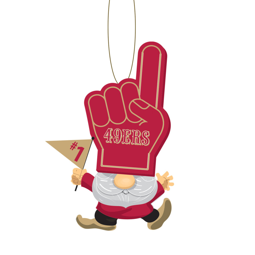 49ers Foam Finger Gnome Tree Ornament – Pro Football Hall of Fame