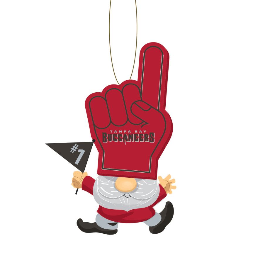 Buccaneers Foam Finger Gnome Tree Ornament