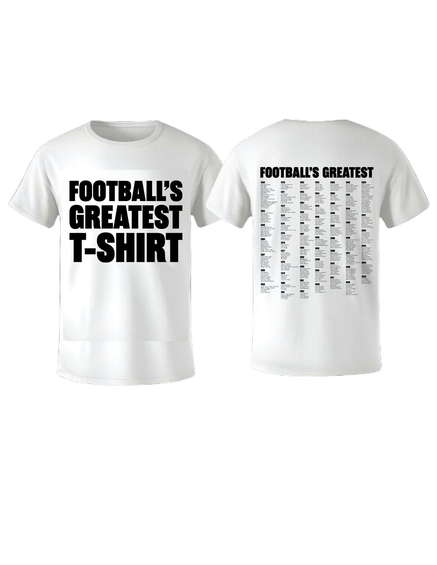 Football's Greatest T-shirt