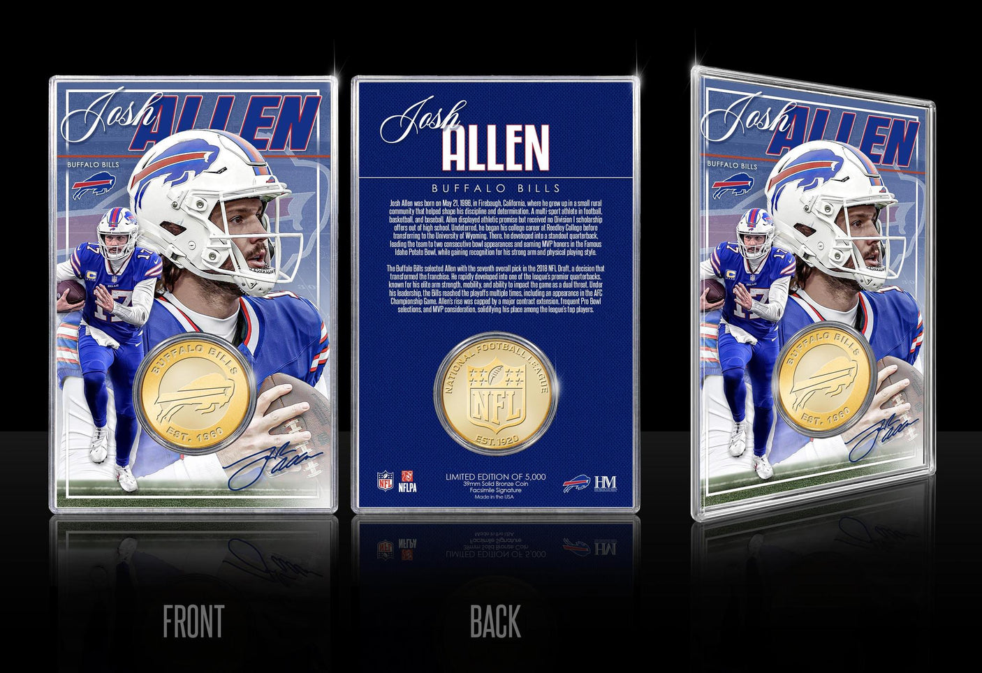 Bills Josh Allen Bronze Coin Card