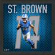 Detroit Lions Amon-Ra St. Brown NFL Impact Jersey Frame