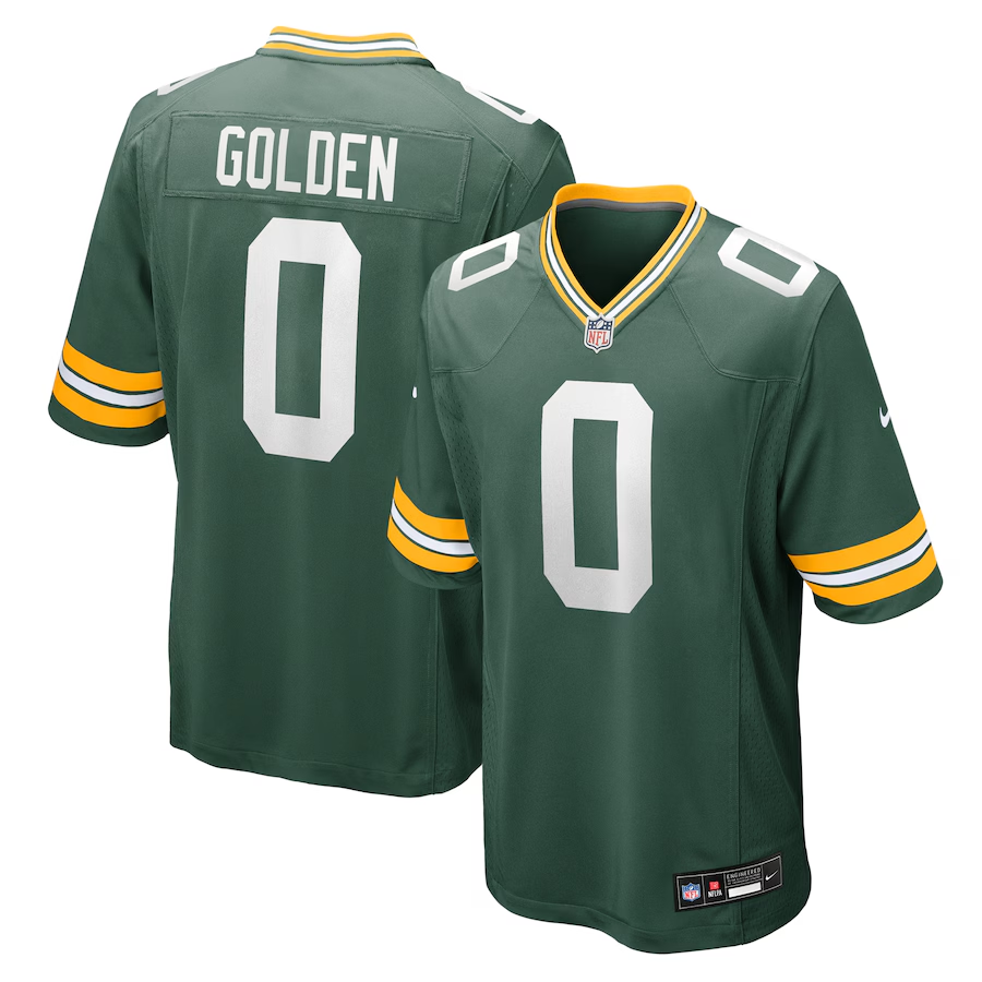 Packers Matthew Golden Nike Men's Green Game Jersey