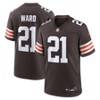 Browns Denzel Ward Nike Men's Brown Game Jersey