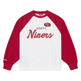 49ers 2026 Mitchell & Ness Women's NFL Head Coach Raglan Crewneck Pro Football Hall of Fame