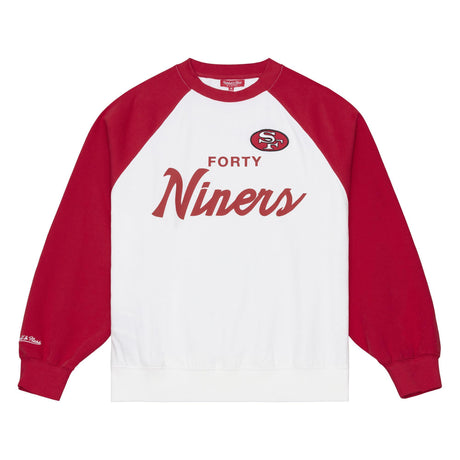 49ers 2026 Mitchell & Ness Women's NFL Head Coach Raglan Crewneck