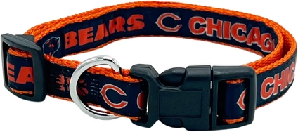 Bears Pets First Satin Dog Collar Pro Football Hall of Fame