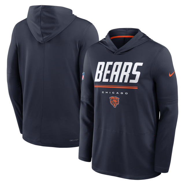 Bears 2026 Nike Men's Dri-Fit Lightweight Long Sleeve Hoodie Top