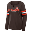 Browns 2026 Fanatics Women's Lace Up Long Sleeve Top