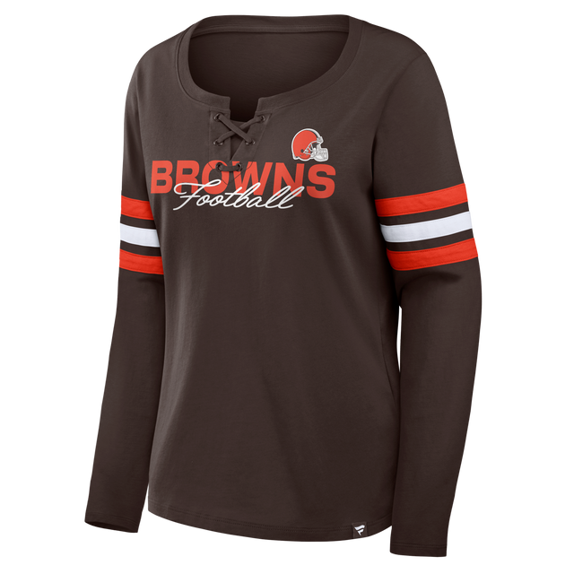 Browns 2026 Fanatics Women's Lace Up Long Sleeve Top