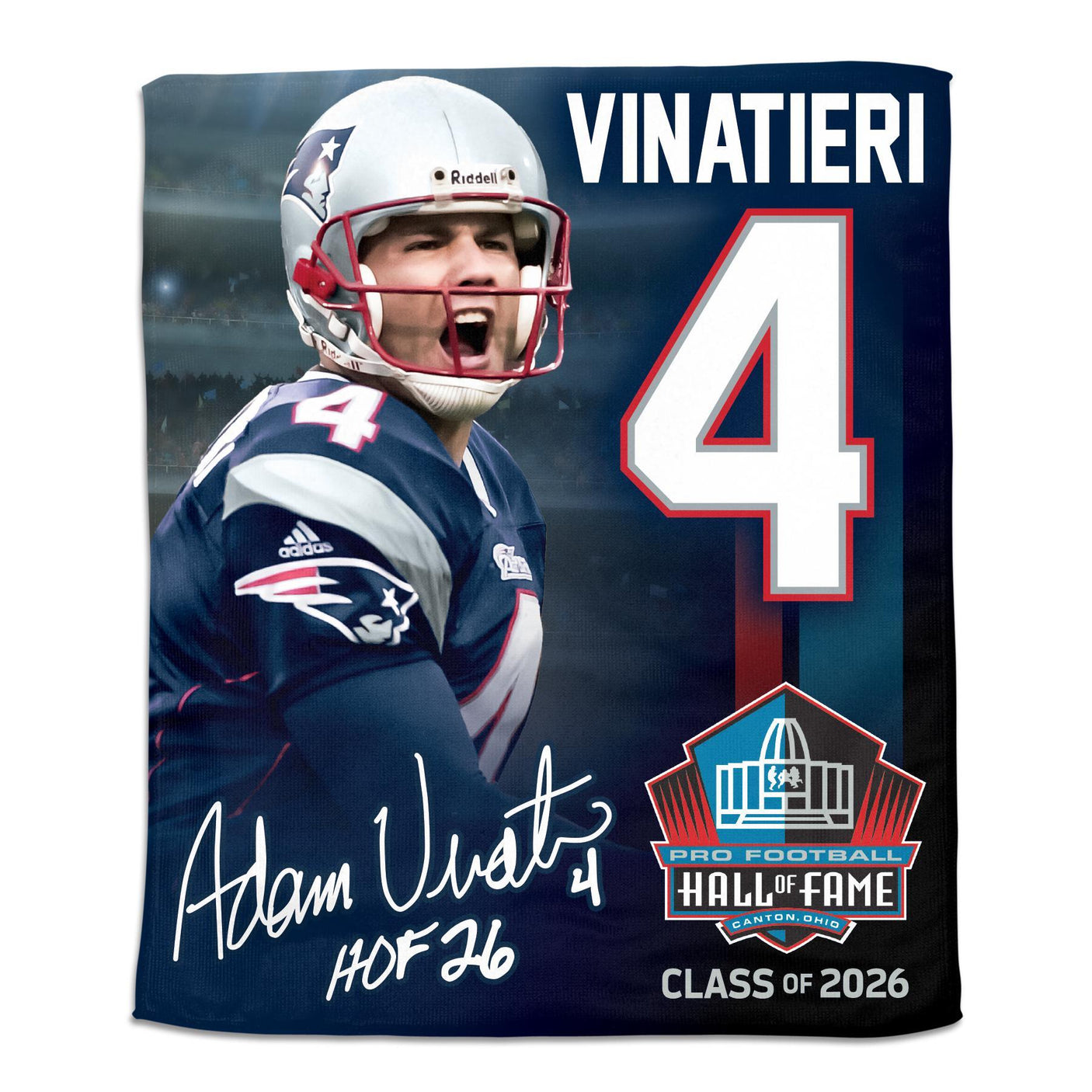 Patriots Adam Vinatieri Rally Towel