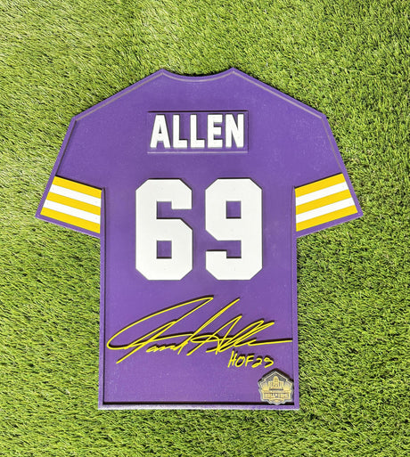 Vikings Jared Allen Class of 2025 Wood Jersey 3D Sign - DS