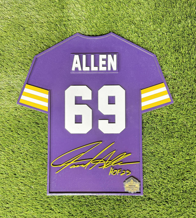 Jared Allen Vikings Class of 2025 Wood Jersey 3D Sign