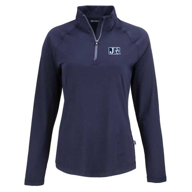 HBCU Team Cutter & Buck Women's Coastline Recycled Double Peached 1/4 Zip Pullover Pro Football Hall of Fame XXXL Jackson State