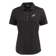 Eagles Cutter and Buck Women's Black Coastline Epic Comfort Eco Polo