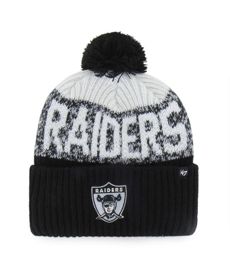 Raiders 2026 '47 Brand Men's Bone Chill Cuff Knit Pro Football Hall of Fame