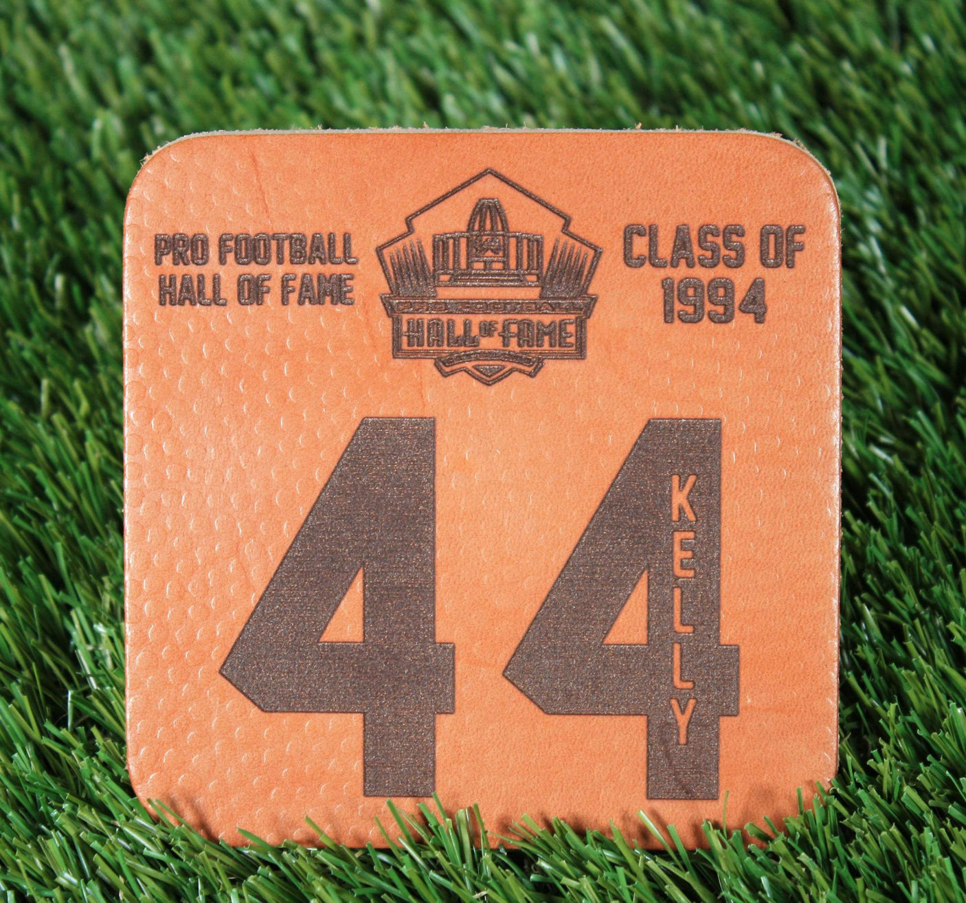 Leroy Kelly Leather Player Coaster