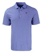 Bills Cutter and Buck Men's Blue Forge Eco Double Stripe Recycled Polo