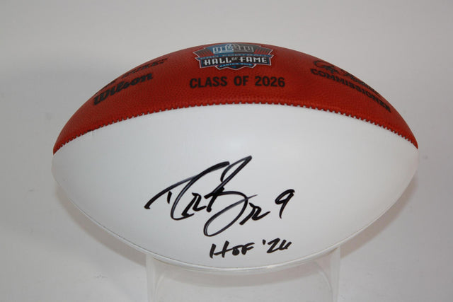 Drew Brees Autographed Football with HOF Inscription