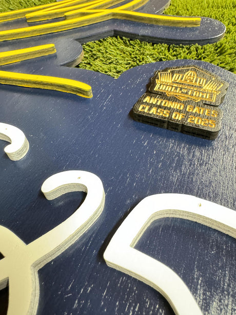 Chargers Antonio Gates Class of 2025 3D Signature Color Wall Sign