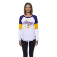 Vikings 2025 New Era Women's White Long Sleeve T-Shirt