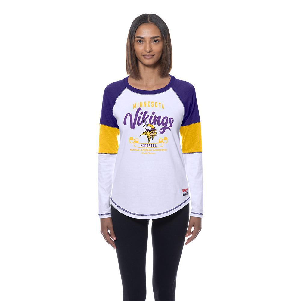 Vikings 2025 New Era Women's White Long Sleeve T-Shirt