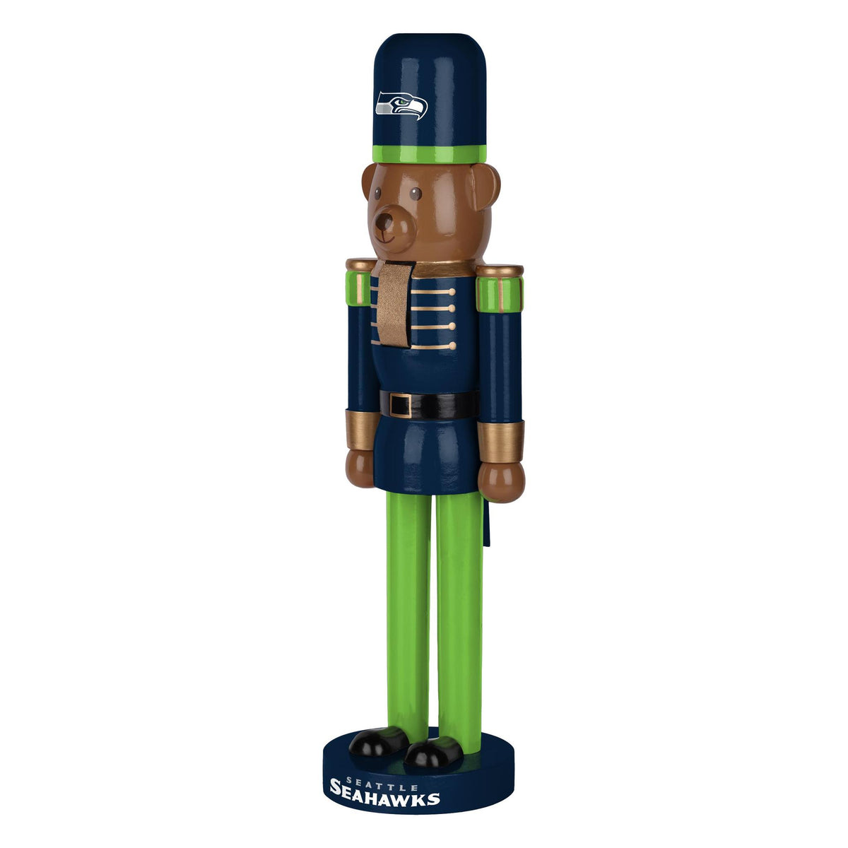 Seahawks 14 Inch Bear Nutcracker Pro Football Hall of Fame