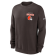 Browns 2025 Men's Nike Fleece Club Crewneck