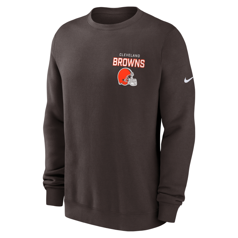 Browns 2025 Men's Nike Fleece Club Crewneck