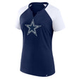 Cowboys Women's Fanatics Glitter Primary Raglan T-Shirt