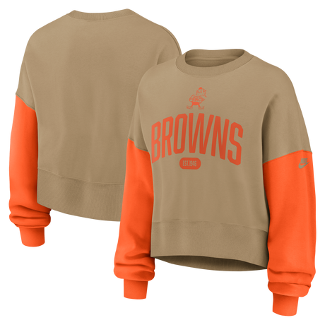 Browns 2025 Nike Women's Rewind Oversized Sweatshirt