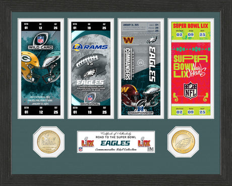 Eagles Road to Super Bowl LIX (59) Ticket and Bronze Coin Photo Mint