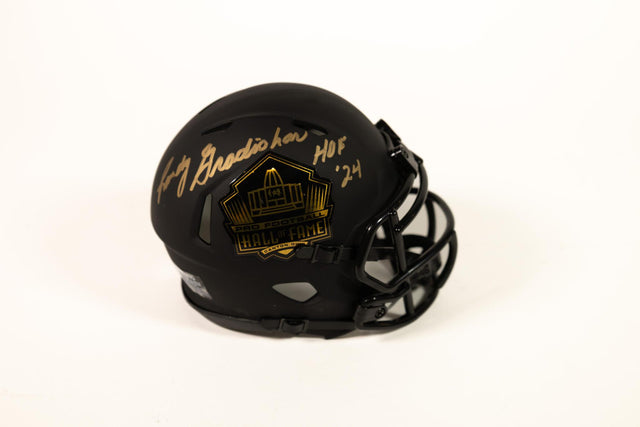 Randy Gradishar Autographed Hall of Fame Black Mini Helmet