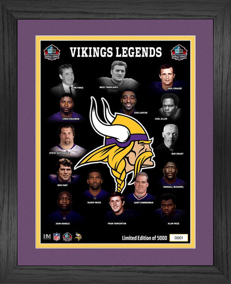 Vikings Hall of Fame Inductees Legacy Frame