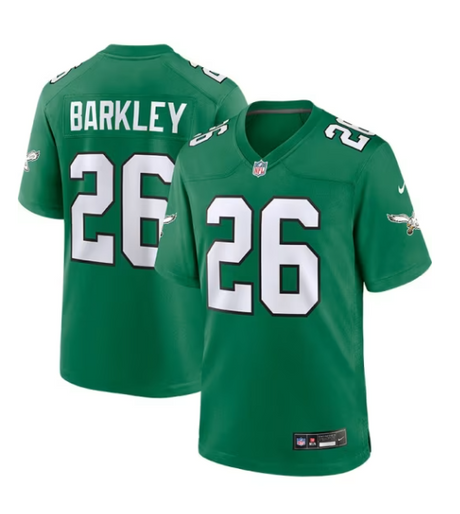 Eagles Saquon Barkley Men's Green Alternate Nike Game Jersey