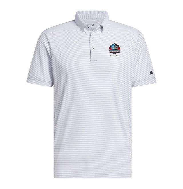 Hall of Fame 2026 Adidas Men's White/ Navy Ultimate365 Pencil Stripe ClimaCool Polo