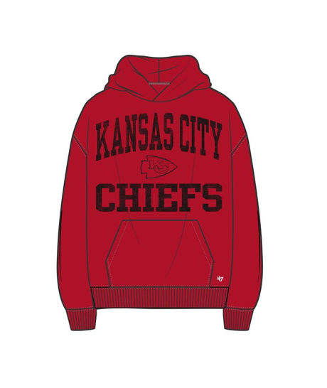 Chiefs 2026 '47 Brand Men's Campus Stack Arched Foundation Hoodie Pro Football Hall of Fame