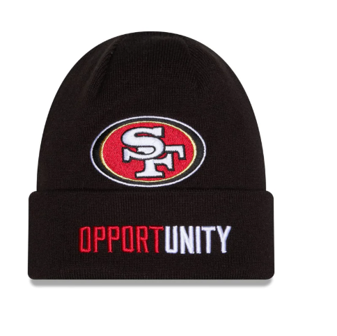 49ers 2025 New Era Men's Inspire Change Black Knit