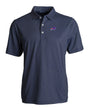 Bills Cutter and Buck Men's Navy Pike Eco Symmetry Print Recycled Polo